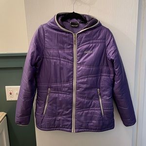 Marmot purple hooded puffer